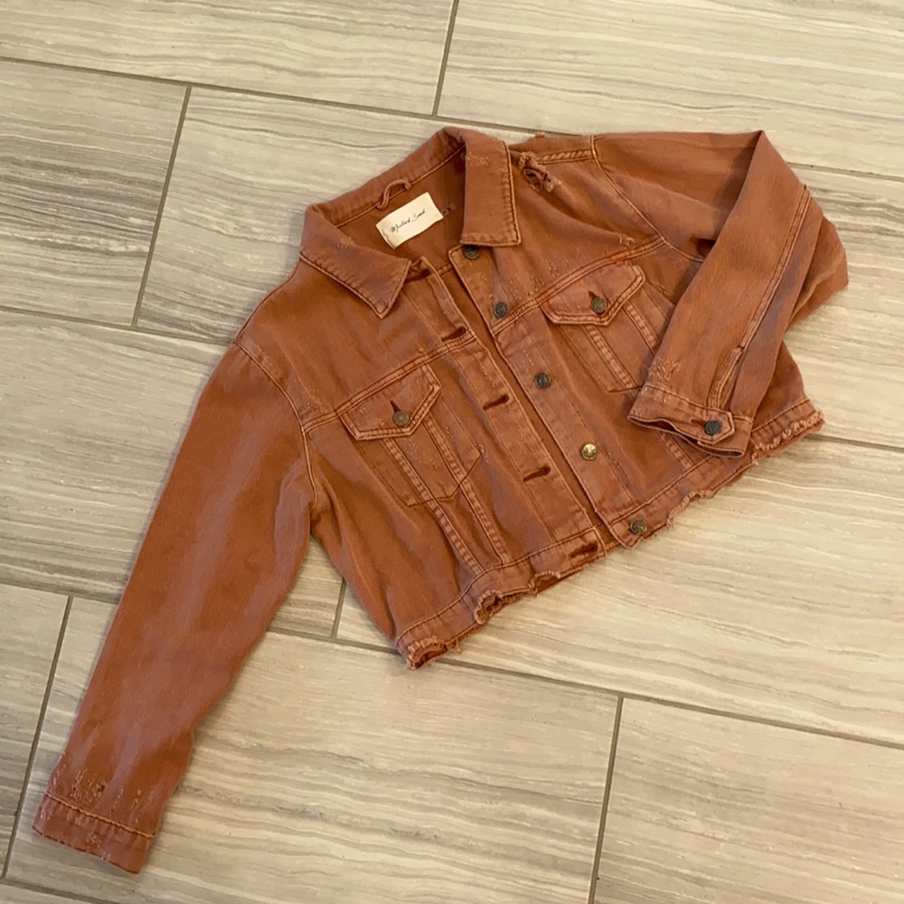 Lightweight colored denim jacket